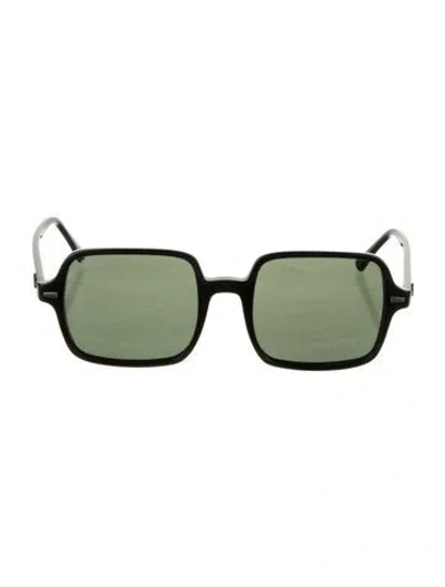 Pre-owned Ray Ban Square Tinted Sunglasses In Black/silver
