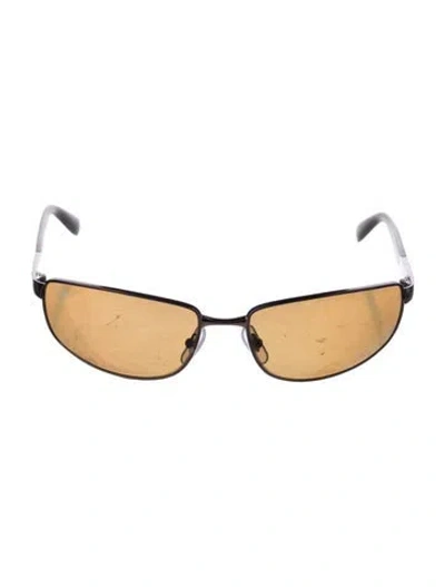 Pre-owned Ray Ban Square Tinted Sunglasses In Brown