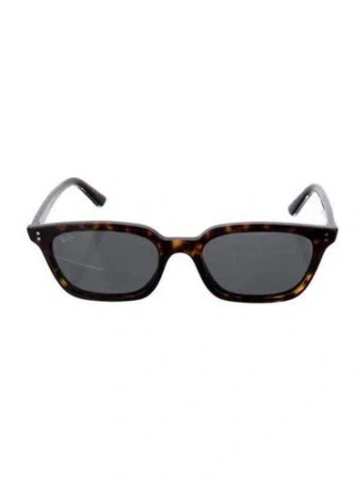 Pre-owned Ray Ban Square Tinted Sunglasses In Brown