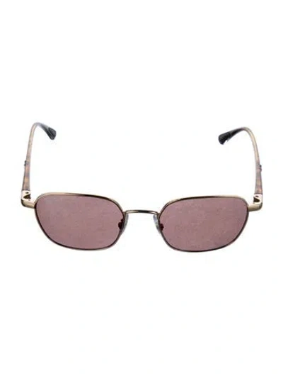 Pre-owned Ray Ban Square Tinted Sunglasses In Brown