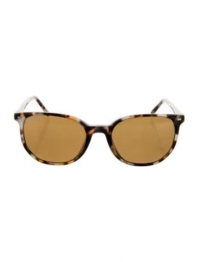 Pre-owned Ray Ban Square Tinted Sunglasses In Brown
