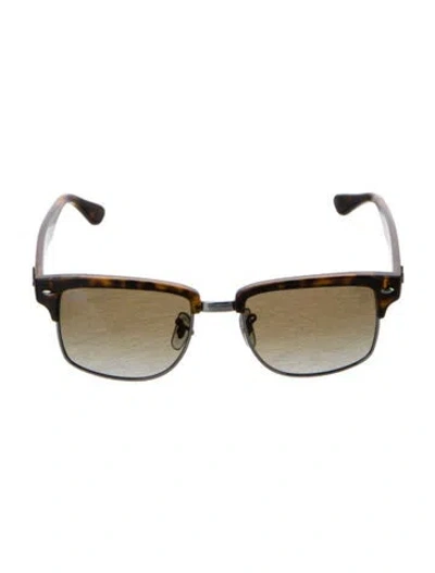 Pre-owned Ray Ban Square Tinted Sunglasses In Neutral