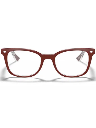 Ray Ban Square-frame Glasses In Rot