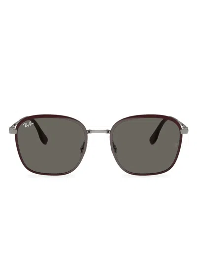 Ray Ban Rb3720 Square-frame Sunglasses In Gray