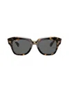 Ray Ban State Street Sunglasses Tortoise Frame Grey Lenses 52-20 In Brown