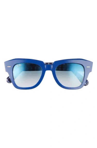 Ray Ban Ray-ban State Street 49mm Gradient Square Sunglasses In Blue/blue Gradient