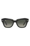 Ray Ban Ray-ban State Street 49mm Gradient Square Sunglasses In Grey Flash