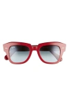 Ray Ban Ray-ban State Street 49mm Gradient Square Sunglasses In Transp Red/blue Grad Grey