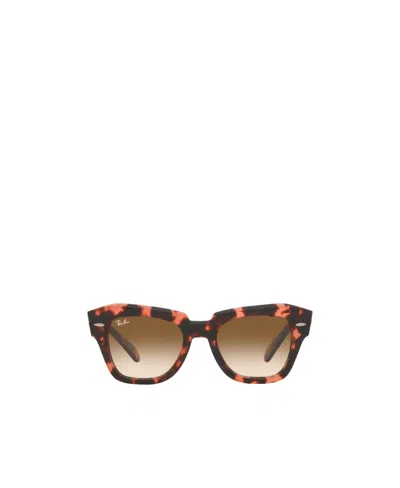 Ray Ban Ray-ban State Street 52mm Sunglasses In Pink Havana/brown Gradient