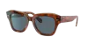 Ray Ban State Street @collection Sunglasses Havana On Transparent Beige Frame Blue Lenses 49-20 In Havana Auf Beige Transparent