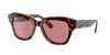 Ray Ban State Street @collection Sunglasses Havana On Transparent Pink Frame Violet Lenses 49-20 In Havana Auf Rosa Transparent