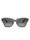 Ray Ban State Street Square-frame Sunglasses In Gray