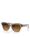 Ray Ban Ray-ban State Street 49mm Gradient Square Sunglasses In Brown
