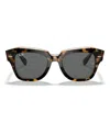 Ray Ban State Street Sunglasses, Rb2186 In Havana On Trasparent Light Brown,dark Gr