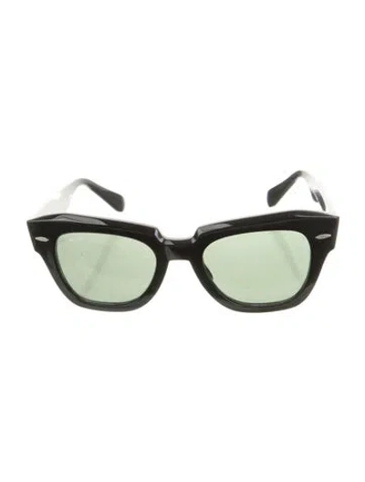Pre-owned Ray Ban State Street Wayfarer Sunglasses In Black