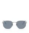Ray Ban Ray-ban Mens Silver Rb3548n Hexagonal-frame Steel Sunglasses In Silver