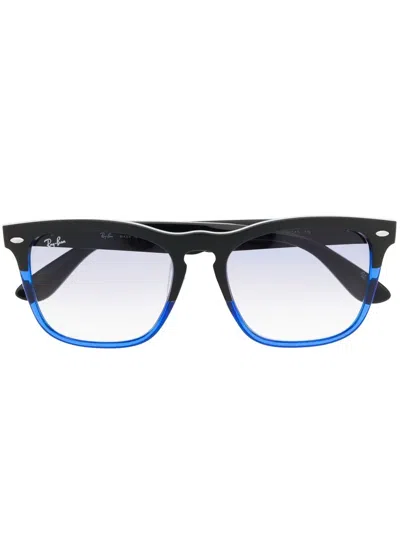 Ray Ban Steve Rectangle-frame Sunglasses In Blue