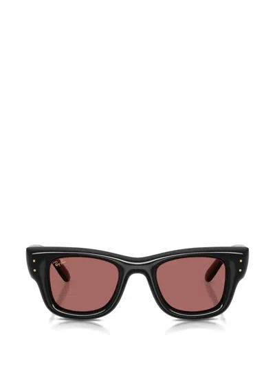 Ray Ban Studded Square-frame Sunglasses In Metallic