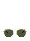 Ray Ban 51mm Polarized Geometric Sunglasses In Green