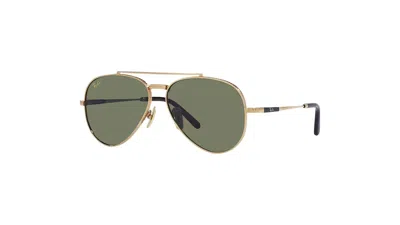 Pre-owned Ray Ban Sunglasses Aviator Ii Titanium Rb8225 313852 Arista W Green 58-14-140