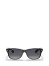 Ray Ban Unisex Polarized Low Bridge Fit Sunglasses, Rb2132f New Wayfarer Matte 55 In Black