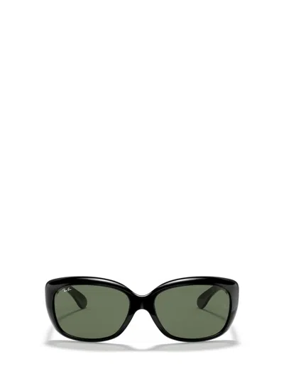 Ray Ban Gradient Nylon Rectangle Sunglasses In Black