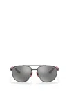 Ray Ban X Ferrari Scuderia 57mm Square Aviator Sunglasses In Black