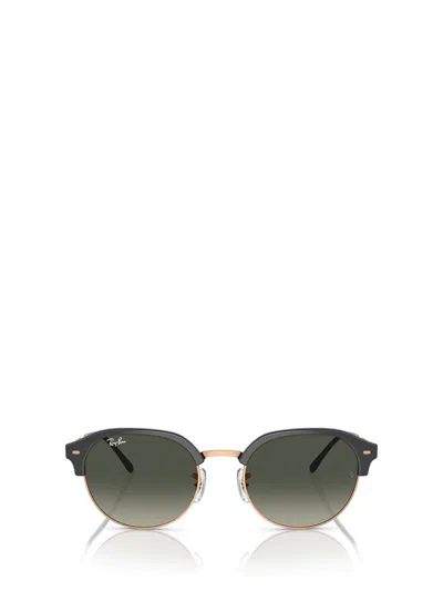 Ray Ban Ray In Dark Grey On Rose Gold