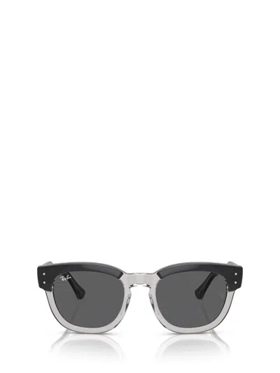 Ray Ban Ray-ban Womens Blue Rb0298s Mega Hawkeye Square-frame Propionate Sunglasses In Dark Grey On Transparent Grey