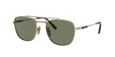 Pre-owned Ray Ban Sunglasses Frank Ii Titanium Rb8258 313852 Arista W Green 51-20-140