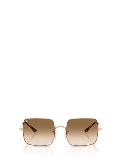 Ray Ban Womens Rb1971 Square 1971 Classic Square-frame Metal Sunglasses Gold In Brown