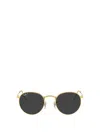 Ray Ban Round-frame Sunglasses In Gold