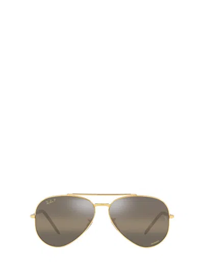 Ray Ban Ray-ban 58mm Polarized Pilot Sunglasses In Gold