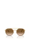 Ray Ban Womens Gold Rb3765 Round-frame Metal Sunglasses In Gold