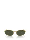 Ray Ban Rb3734 Sunglasses Gold Frame Green Lenses 59-18 In Gold