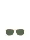 Ray Ban Gold-tone Square Sunglasses In Burgundy