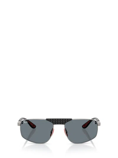 Ray Ban X Scuderia Ferrari Rb3776m Irregular Sunglasses In Silver
