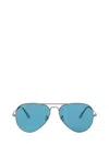 Ray Ban Polarized Aviator Metal Ii Sunglasses, Rb3689 In Grey