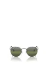Ray Ban Ray-ban 53mm Round Polarized Sunglasses In Grey