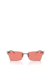 Ray Ban Ray-ban Womens Silver Rb3731 Anh Irregular-frame Metal Sunglasses In Grey