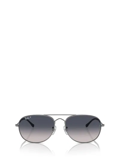 Ray Ban Bain Bridge Sunglasses Gunmetal Frame Blue Lenses Polarized 60-17