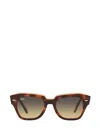 Ray Ban Ray-ban State Street 49mm Small Square Sunglasses In Havana On Transparent Pink