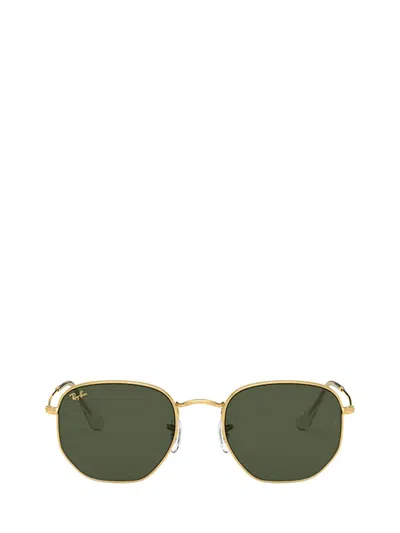 Ray Ban Ray-ban Hexagonal Flat Sunglasses In Green