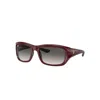 Ray Ban Sunglasses Male Rb4405m Scuderia Ferrari Collection - Dark Red On Black Frame Grey Lenses 59-19 In Dark Red On Black
