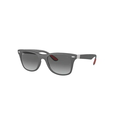 Ray Ban Scuderia Ferrari Monaco Ltd | Customized By Charles Leclerc Sonnenbrillen Grau Fassung Grau Glas 52- In Grey