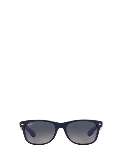 Ray Ban Ray In Matte Blue On Transparent Blue