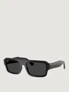 Ray Ban Ray-ban 56mm Polarized Rectangular Sunglasses In Black