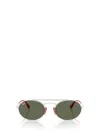 Ray Ban Rb3775m Metal Oval Sunglasses In Metallic