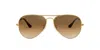 Ray Ban Original Aviator Sunglasses In Oro/marrone