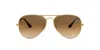 Ray Ban Original Aviator Sunglasses In Oro/marrone Sfumato